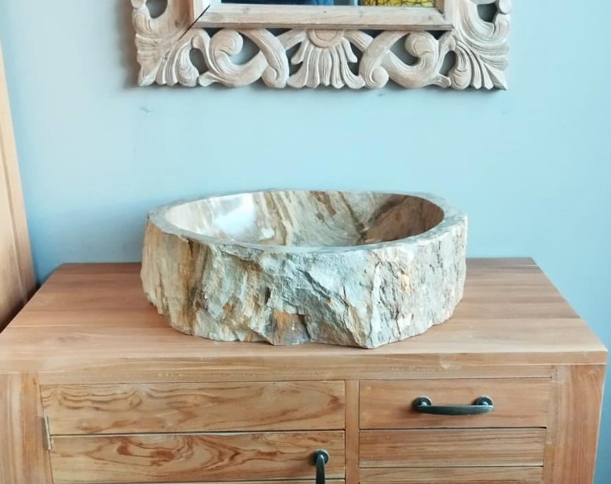 Lavabo madera fósil Malta